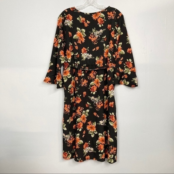 𝅺oh! Mamma Maternity Notched Floral Midi Dress - Picture 6 of 13